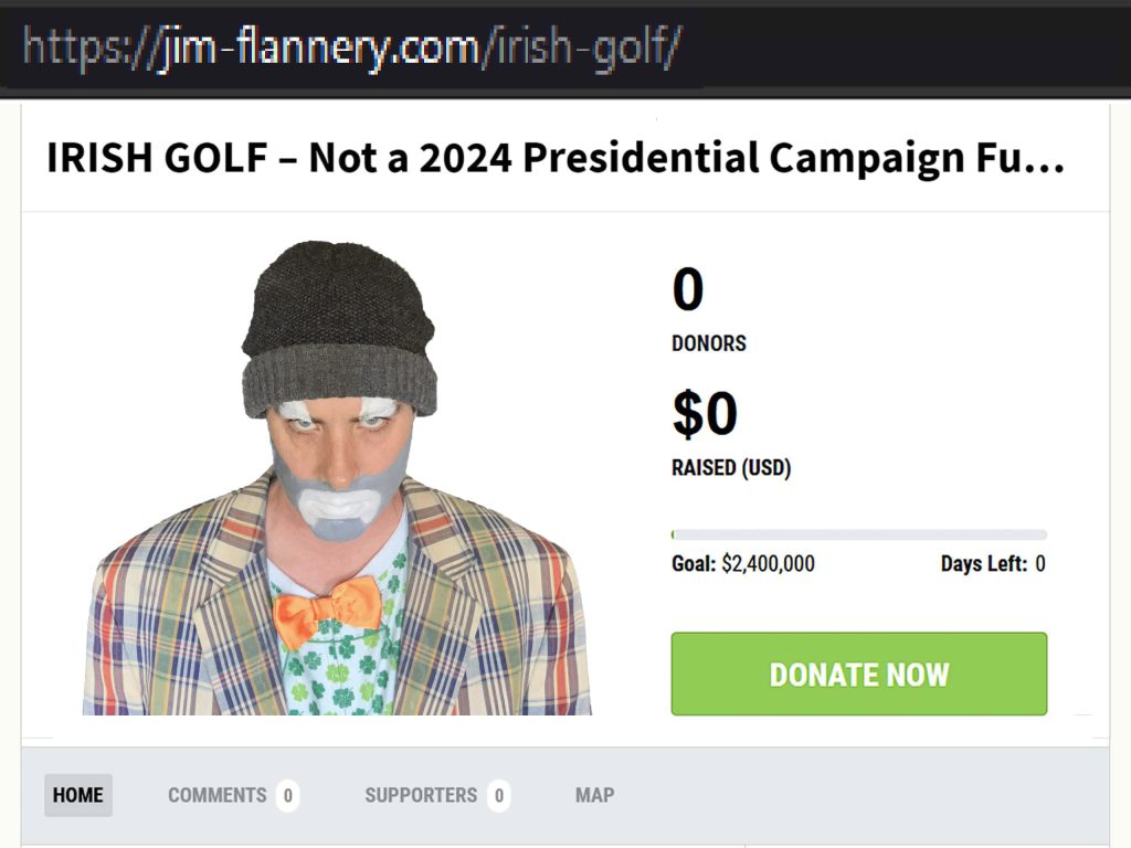 irish golf - jim flannery for president 2024